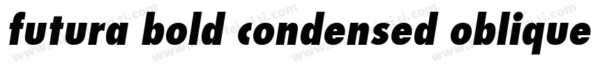 futura bold condensed oblique字体转换